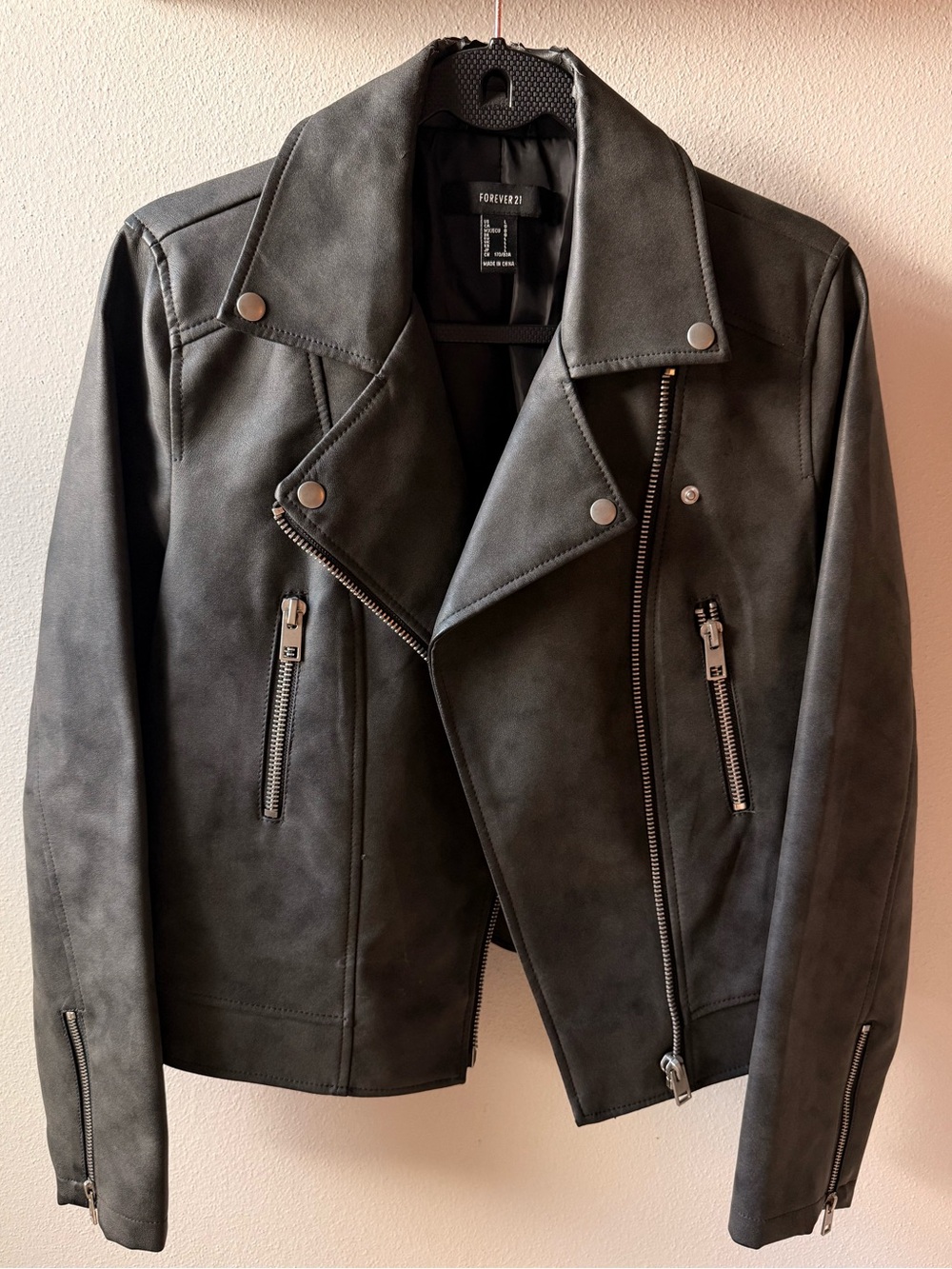 Forever 21 Charcoal Moto Jacket